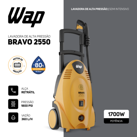 7898152183350 - 7898152183367 - WAP LAVADORA DE ALTA PRESSÃO BRAVO 2550 - 24