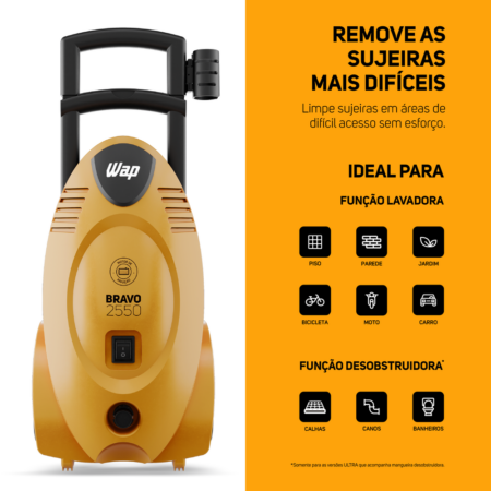 7898152183350 - 7898152183367 - WAP LAVADORA DE ALTA PRESSÃO BRAVO 2550 - 32