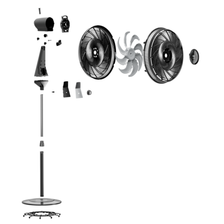 7899831311569 - 7899831311576 - VENTILADOR FLOW TURBO COLUNA - 23