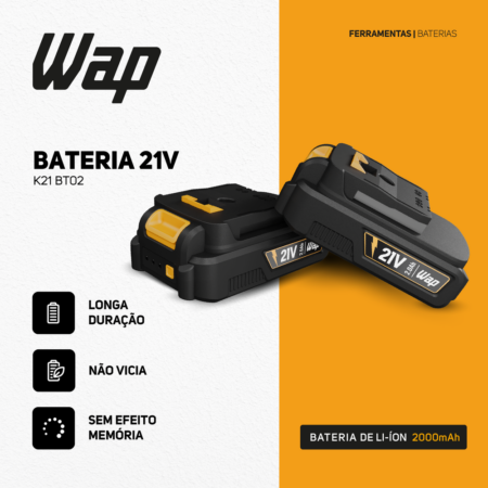 7899831312443 - BATERIA 2 Ah - 21V K21 BT02 - 08