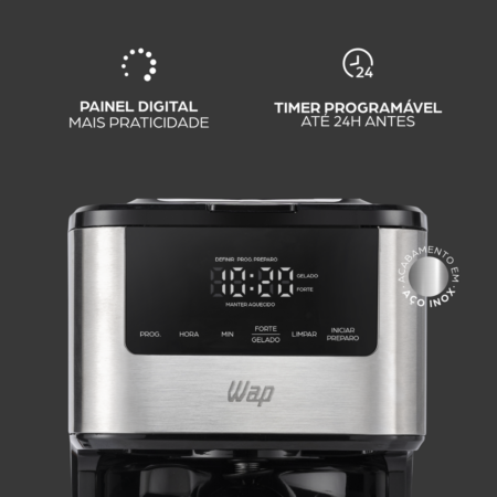 7899831331031 - 7899831331048 - WAP CAFETEIRA DIGITAL AROMA WCD1500 - 14