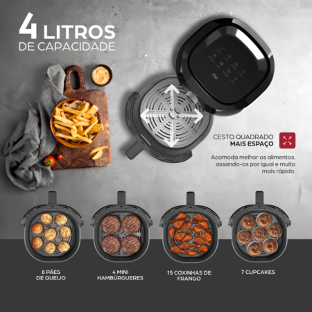 7899831331796 - 7899831331802 - AIRFRY FAMILY 4L PRETA WAFF2-P - 11