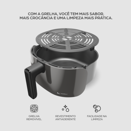 7899831331819 - 7899831331826 - AIRFRY FAMILY 4L CINZA WAFF2C - 12