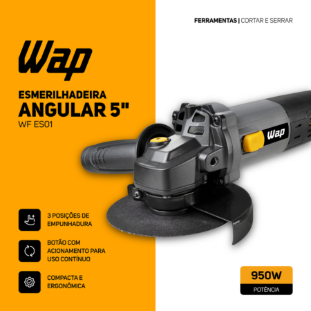7899831334353 - 7899831331079 - WAP ESMERILHADEIRA ANGULAR 5 WF ES01 - 15
