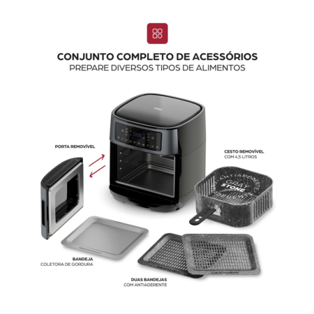 7899831336746 - 7899831336753 - AIRFRY OVEN BLACK INOX WAOD2 - 16
