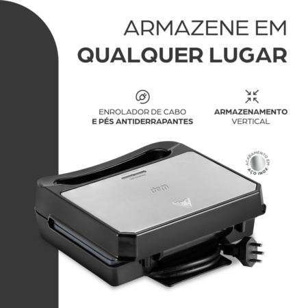 7899831336913 - 7899831336920 - WAP SANDUICHEIRA ELÉTRICA INOX WS750 - 14