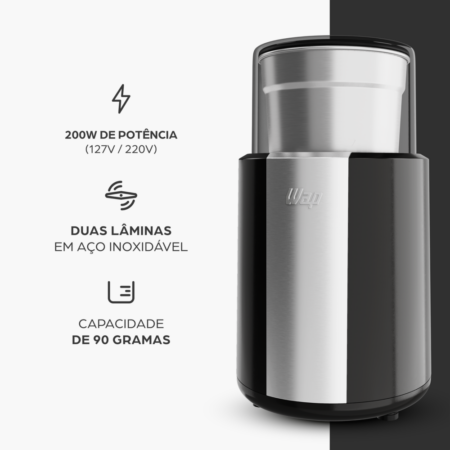 7899831337248 - 7899831337255 - WAP MOEDOR DE CAFÉ AROMA WMC200 - 12