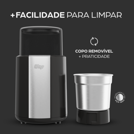 7899831337248 - 7899831337255 - WAP MOEDOR DE CAFÉ AROMA WMC200 - 13