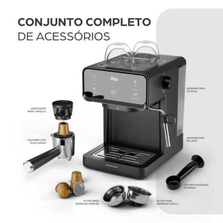 7899831337262 - 7899831337279 - WAP CAFETEIRA ESPRESSO DIGITAL WCM20 -22