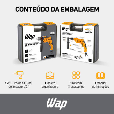 7899831338108 - 7899831338115 - WAP PARAF E FURAD DE IMPACTO WF 700K13 - 18