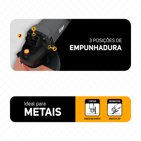 7899831338146 - 7899831338153 - WAP ESMERILHADEIRA ANGULAR 5 WF ES02 - 10