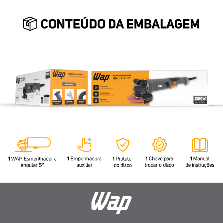 7899831338146 - 7899831338153 - WAP ESMERILHADEIRA ANGULAR 5 WF ES02 - 12