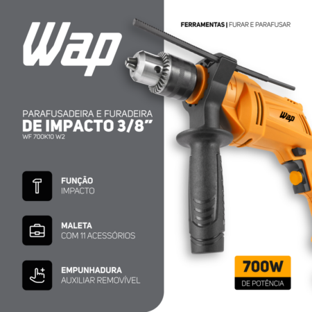 7899831338061 - 7899831338078 - WAP PARAF E FURAD DE IMPACTO WF 700K10 W2 - 11
