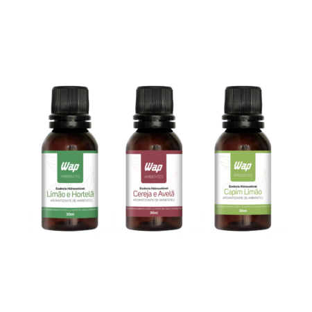 CEREJA E AVELÃ / CAPIM LIMÃO / LIMÃO E HORTELÃ 30 ML