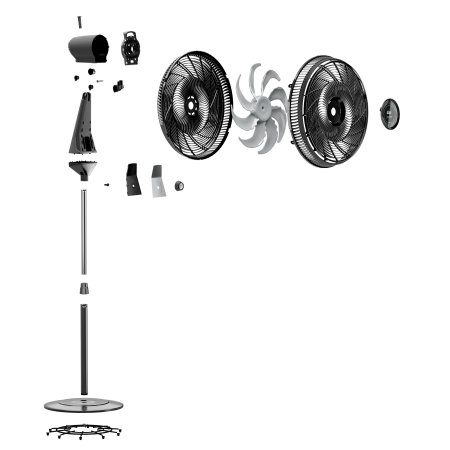 7899831311569 - 7899831311576 - VENTILADOR FLOW TURBO COLUNA - 23